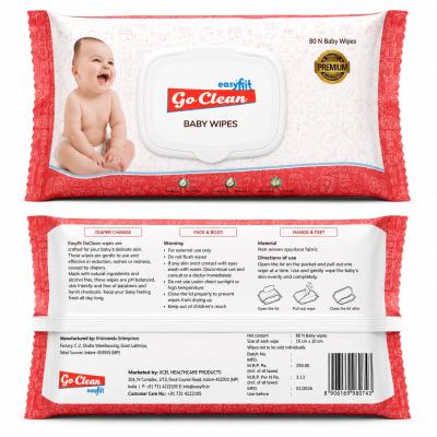 GO CLEAN EASYFIT BABY WIPES PREMIUM - 80 N